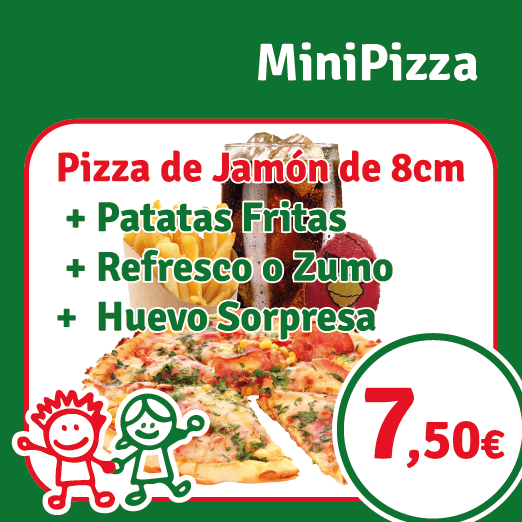 MENU INFANTIL MINIPIZZA