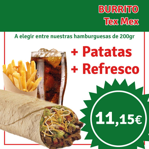 MENU BURRITO +PATATAS+REFRESCO