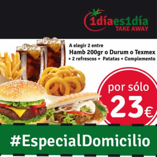 MENU ESPECIAL PARA COMPARTIR A DOMICILIO