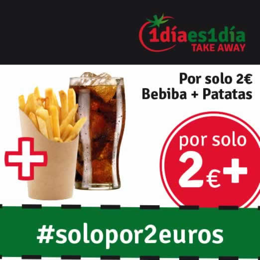 OFERTA PATATAS+BEBIDA POR SOLO 2€ MAS PARA RECOGER O LOCAL